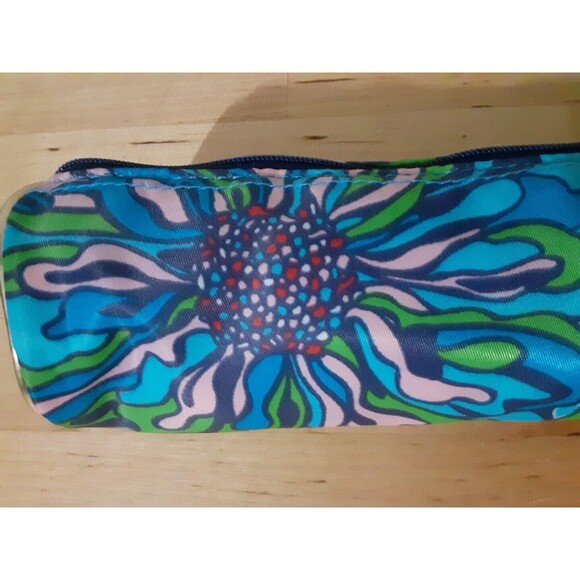 NWT Lilly Pulitzer GWP Pencil Pouch Holder Bag Case Bright Navy Dress Rehearsal - Picture 3 of 5